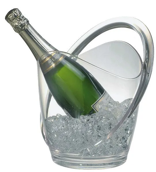 APS refrigeratore per vino/champagne 23 x 22 cm altezza: 275 cm MS cristallino 3 litri adatto per una bottiglia con manigl...