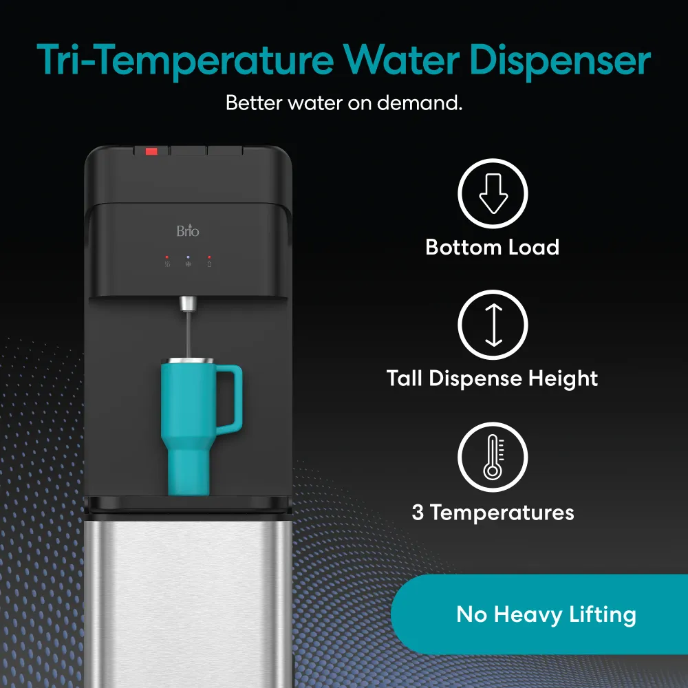 Brio 425 Acciaio inox Steel Bottom Load Tri Temperature Water Cooler