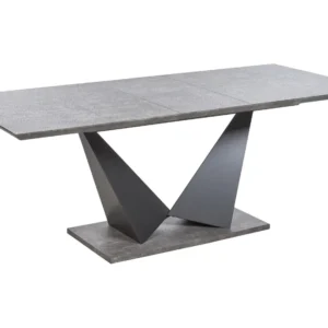 Extending Dining Table 160/200 x 90 cm Concrete Effect ALCANTRA