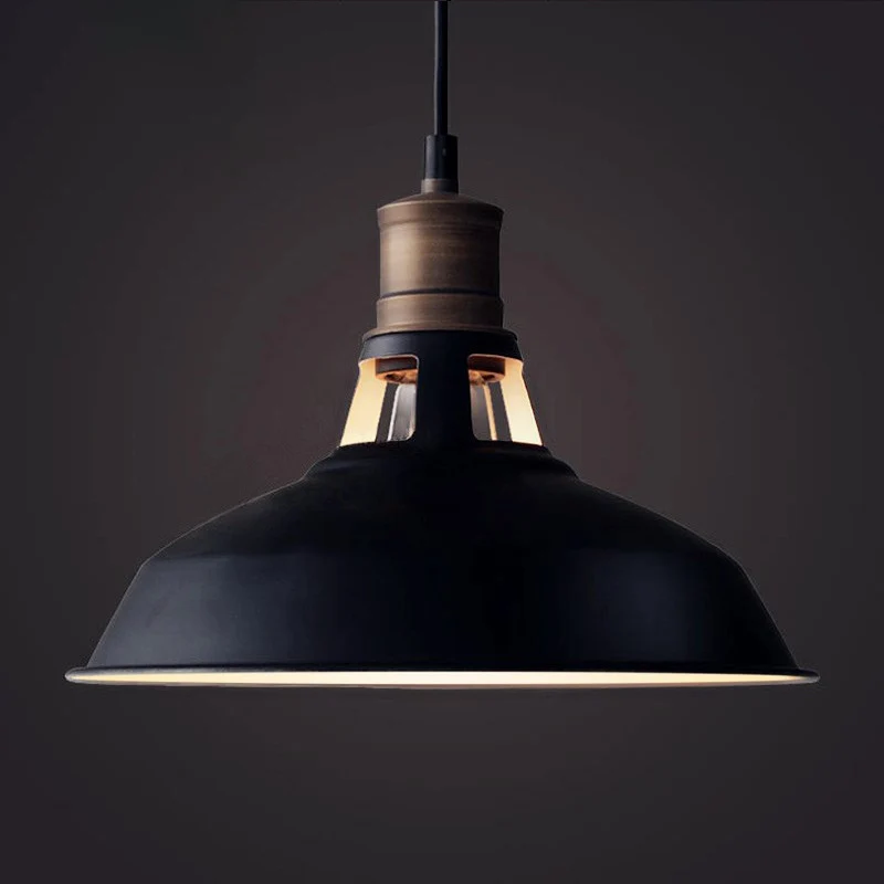 Illuminazione sospensione con coperchio per vaso stile retrò 1�� Plafoniera sospensione ferro con testa per bar Senza Piombo