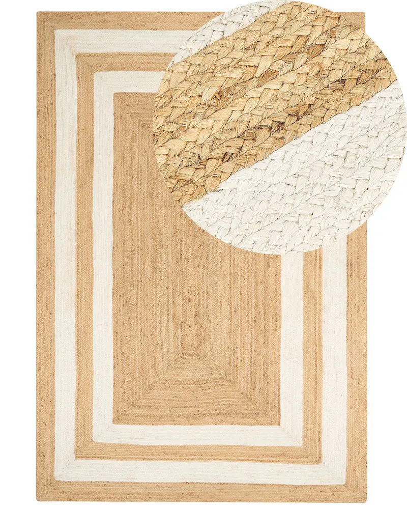 Jute Area Rug 160 x 230 cm Crema GEMEREK