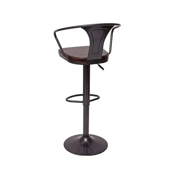 Mendler set di 2 sgabelli da bar HWC-H10b altezza regolabile braccioli sgabello da bar sgabello industriale girevole retrò...