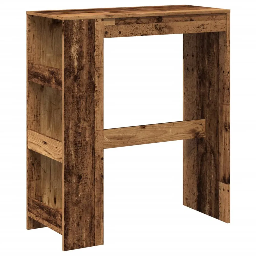Portabottiglie Elegante Tavolo Bar con Rastrelliera Antico 90x40x103,5 cm Multistrato