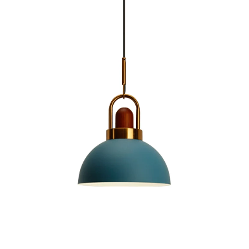Set di Bicchieri Lampada pendolo da bar da cucina cupola, ferro, con 1 lampadina, macaron, pendente pendente rosa/bianco/g...