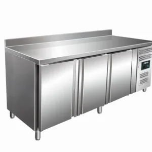 Tavolo refrigerante Saro con 3 ante e alzatina modello SNACK 3200 TN 323-1825