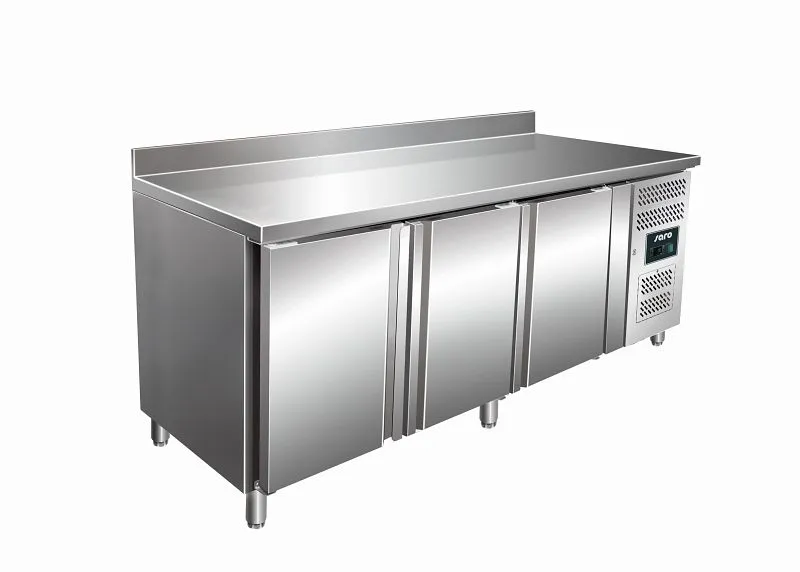 Tavolo refrigerante Saro con 3 ante e alzatina modello SNACK 3200 TN 323-1825