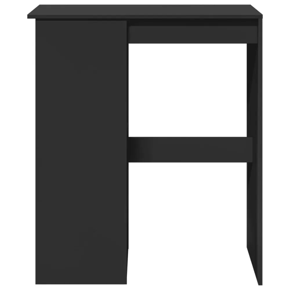 Vassoio Portatile Tavolo Bar con Rastrelliera Nero 90x47,5x103,5 cm Multistrato
