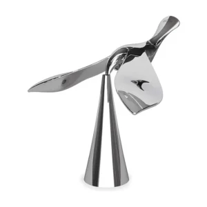 Apribottiglie forma di uccello metallo