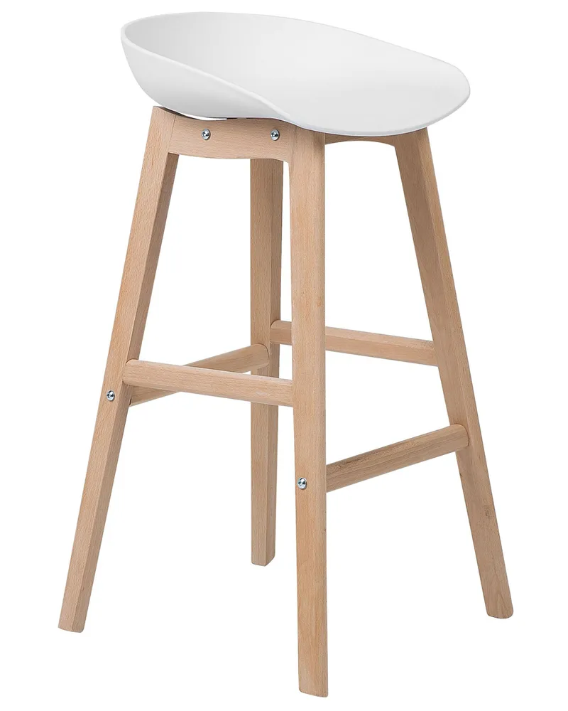 Bar Chair Set 2 White MICCO