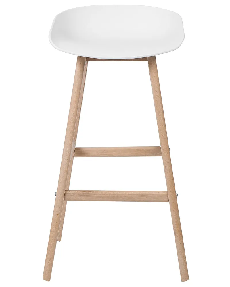 Bar Chair Set 2 White MICCO