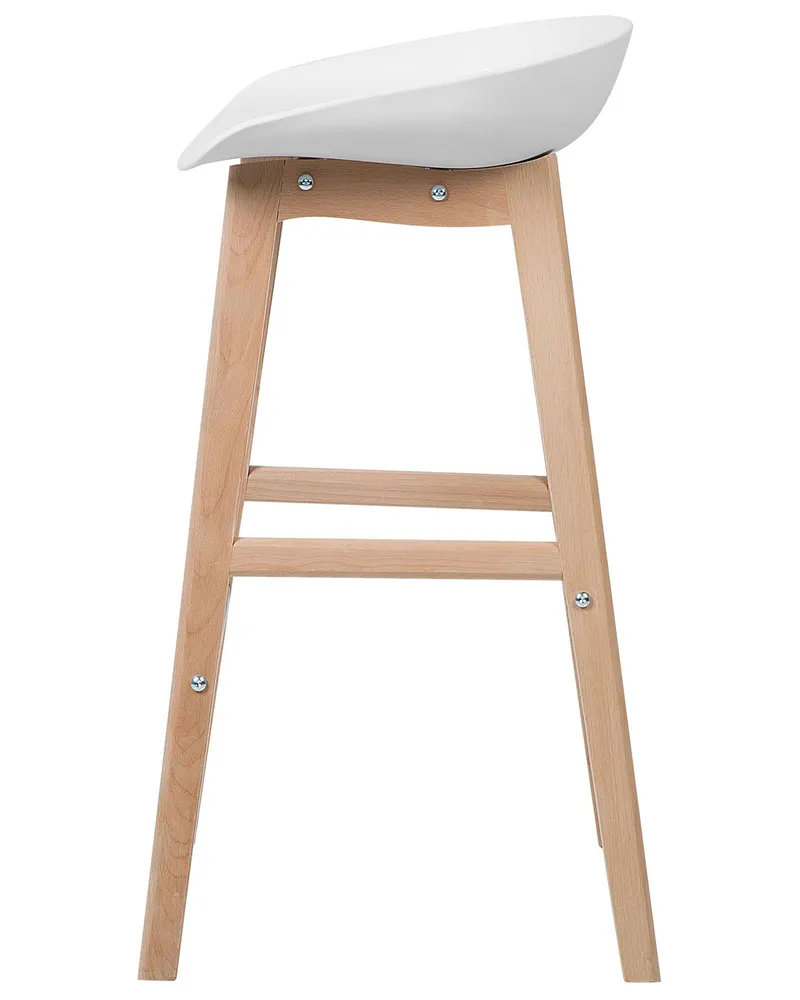 Bar Chair Set 2 White MICCO