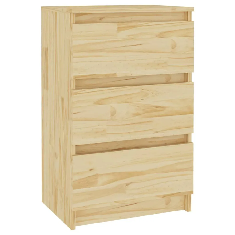 Comodino 40x29,5x64 cm Legno Massello di Pino