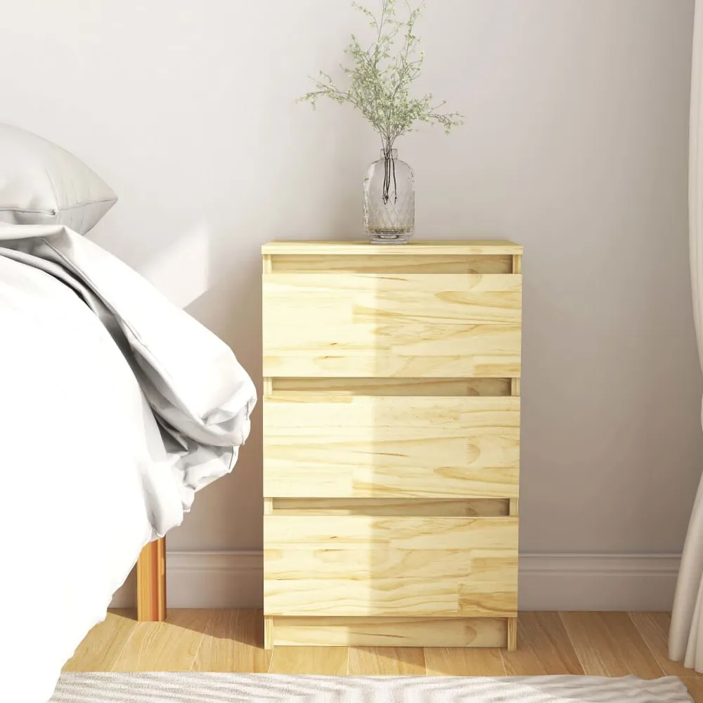 Comodino 40x29,5x64 cm Legno Massello di Pino