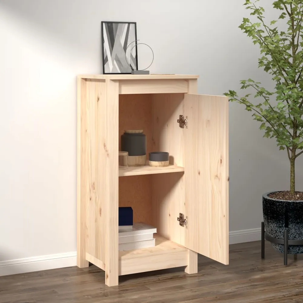 Credenza 39x35x80 cm Legno Massello di Pino