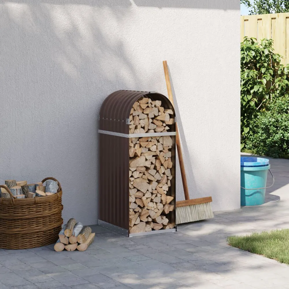 Portaceppi Marrone 40x45x100 cm Acciaio Zincato
