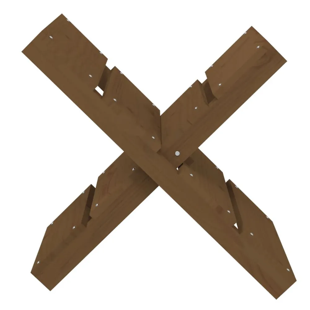 Portaceppi Marrone Ambra 47x39,5x48cm Legno Massello di Pino