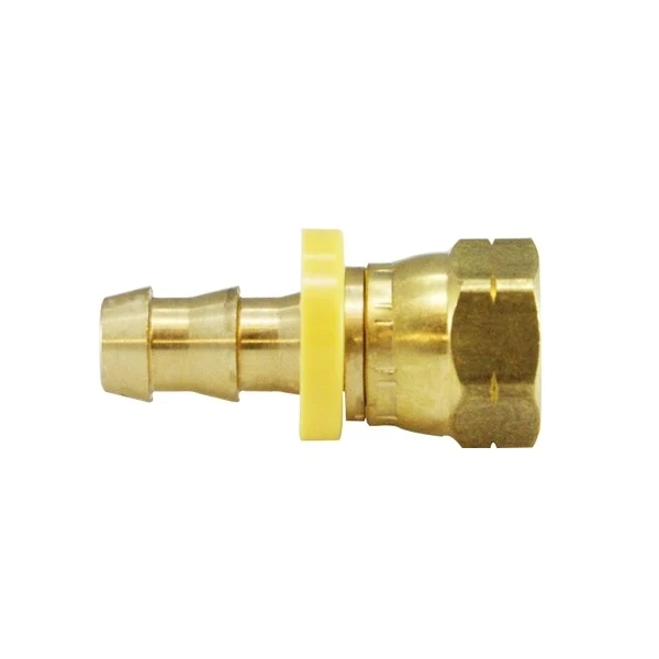 1/2" Push On Hose Barb X 1/2" 45 Degree SAE Flare Swivel Ottone Fittings 30255