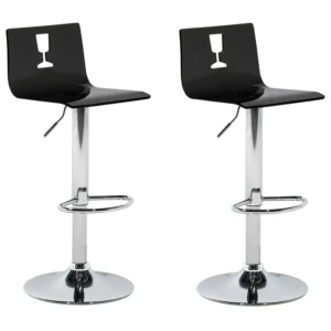 Sedia girevole Set di 2 Nero BUSAN