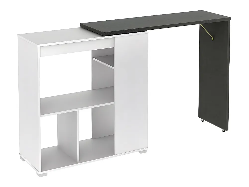 Set "Mobile bar": Mobile da bar SATURNE + 2 sgabelli da bar CALAS Bianco