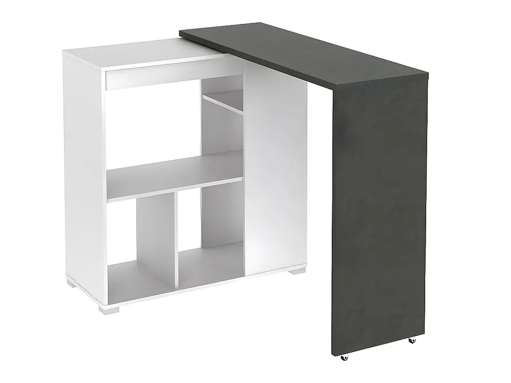 Set "Mobile bar": Mobile da bar SATURNE + 2 sgabelli da bar CALAS Bianco