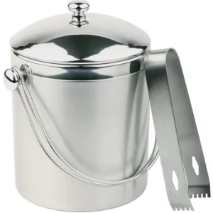 Set secchiello per ghiaccio APS con pinze per ghiaccio Ø 12 cm altezza: 14 cm 1 litro acciaio inossidabile 18/8 coperchio...
