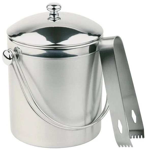 Set secchiello per ghiaccio APS con pinze per ghiaccio Ø 12 cm altezza: 14 cm 1 litro acciaio inossidabile 18/8 coperchio...
