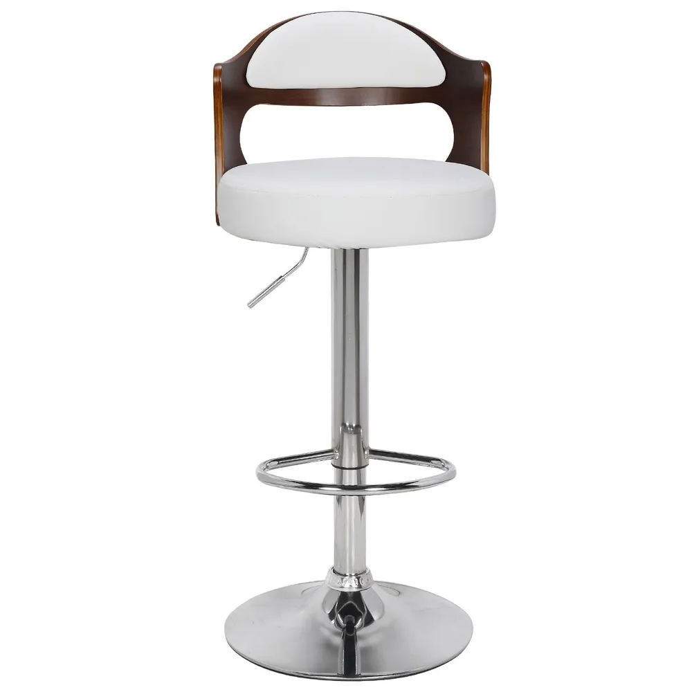Set di 2 sedie da bar legno nocciola e bianco Ruben