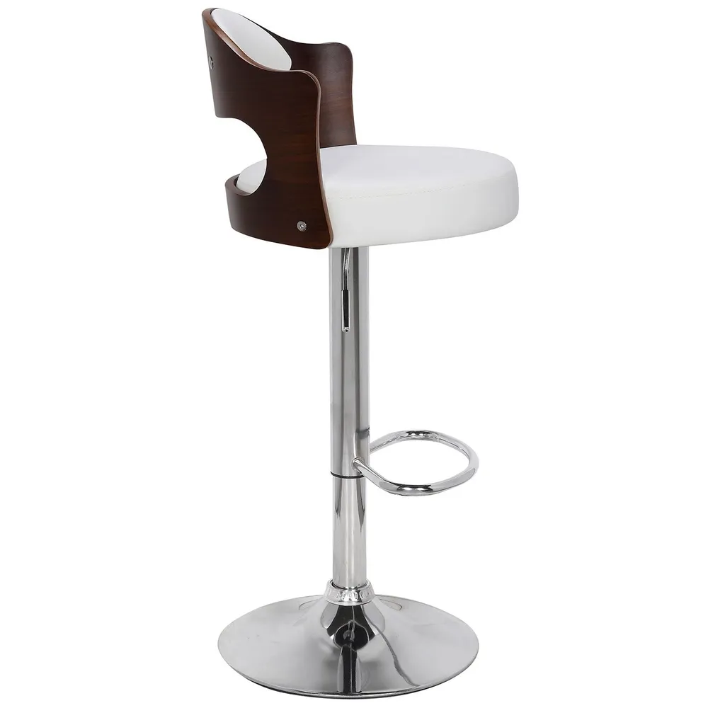 Set di 2 sedie da bar legno nocciola e bianco Ruben