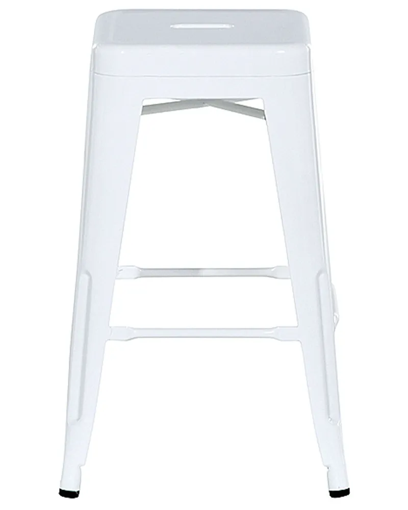 Sgabello da bar Set di 2 Metallo Bianco CABRILLO