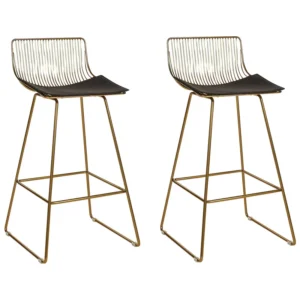 Sgabello da bar Set di 2 Metallo Oro FREDONIA