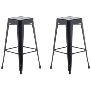 Sgabello da bar Set di 2 Nero CABRILLO