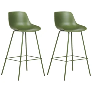 Sgabello da bar Set di 2 Verde EMMET