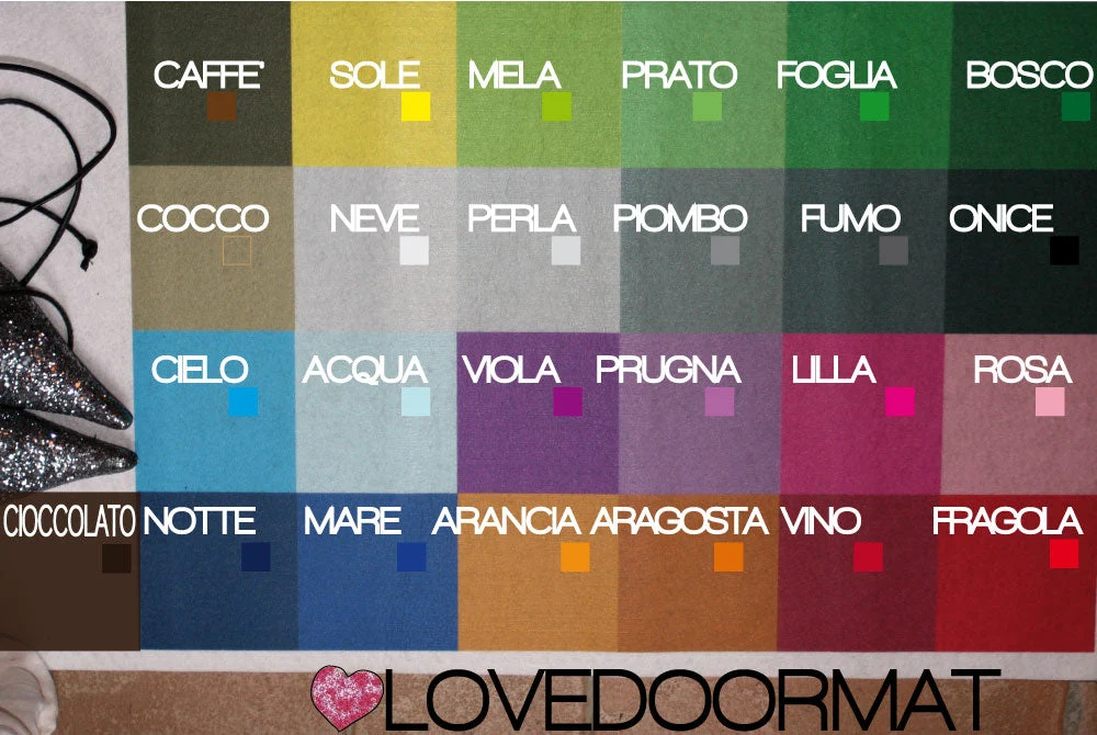 Zerbino Stile – Hai Portato il Vino Bianco? – LOVEDOORMAT, Personalizzabile Feltro, Fondo Gomma, Tappeto 100% Asciugapassi