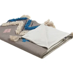 Blanket KOTTAYAM Tela 130 x 180 cm Grey