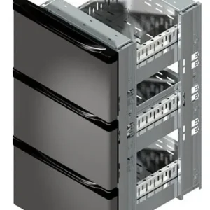 Blocco cassettiera gel-o-mat per tavoli refrigeranti per bevande ante da 51 cm nero cassetti 3 x 1/3 290KT.10S