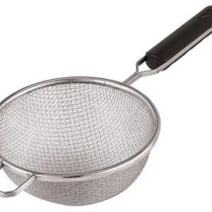 Colino APS con doppia rete Ø 20 cm altezza: 8 cm acciaio inossidabile 18/10 ABS lunghezza manico: 18 cm 74721