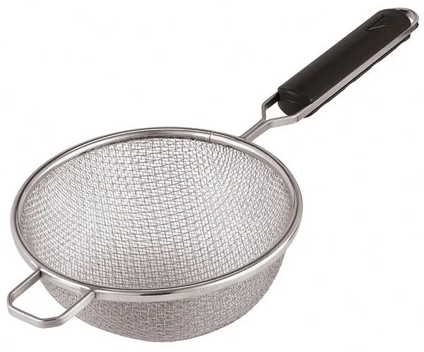 Colino APS con doppia rete Ø 20 cm altezza: 8 cm acciaio inossidabile 18/10 ABS lunghezza manico: 18 cm 74721