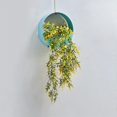 Stringa luminosa da parete floreale nordica con corda sospesa e base metallo, luce fata per caffetteria, negozio di tè