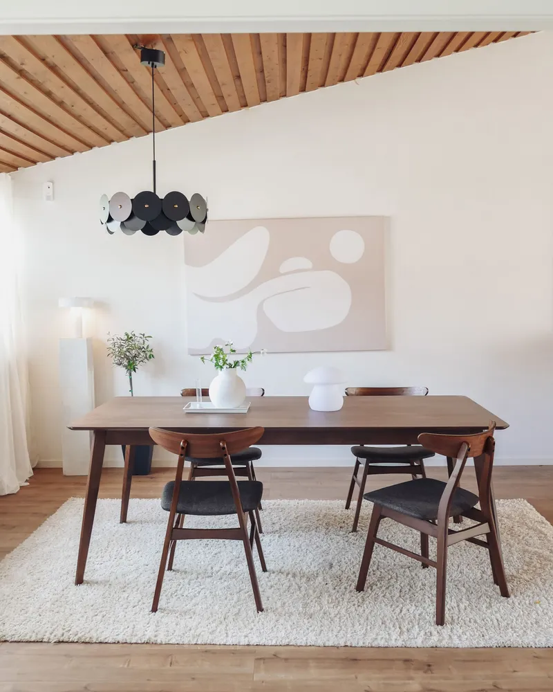 Centrotavola Decorativo Tavolo da pranzo legno cupo 200 x 100 cm MADOX