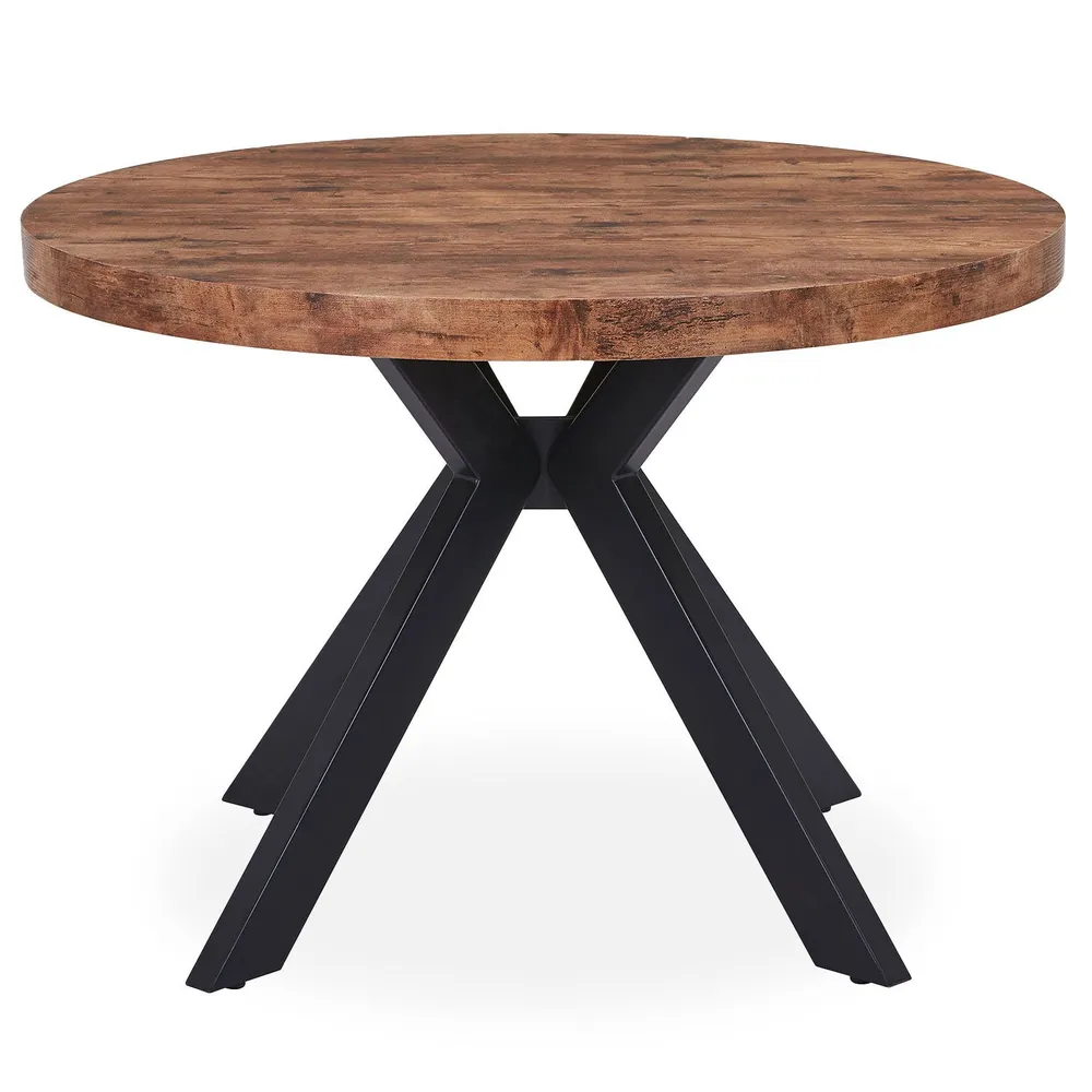 Centrotavola Decorativo Tavolo rotondo espandibile Myriade nero e noce