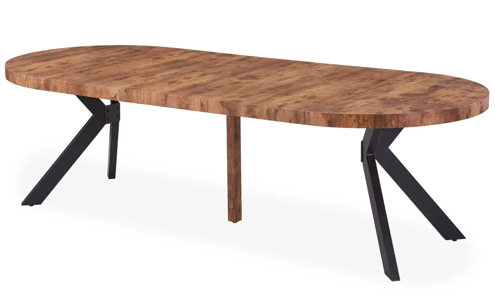 Centrotavola Decorativo Tavolo rotondo espandibile Myriade nero e noce
