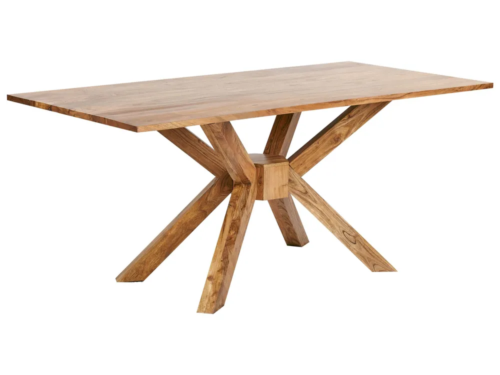 Certificato CE Tavolo da pranzo legno d'acacia limpido 180 x 90 cm HAYES