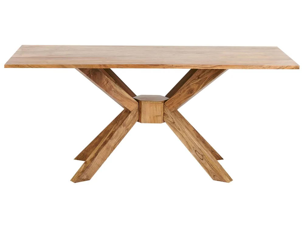 Certificato CE Tavolo da pranzo legno d'acacia limpido 180 x 90 cm HAYES