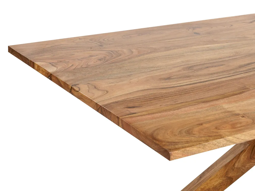 Certificato CE Tavolo da pranzo legno d'acacia limpido 180 x 90 cm HAYES