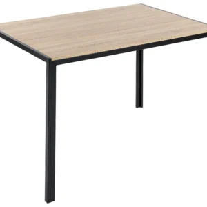 Dining Table 120 x 80 cm Light Wood Nero notte NEWFIELD