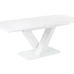 Extending Dining Table 160/200 x 90 cm White SALTUM