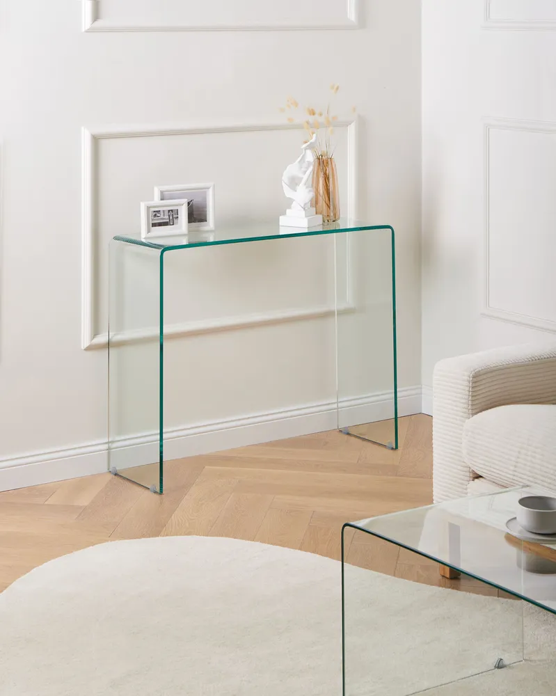 Glass Console Table Transparent KENDALL