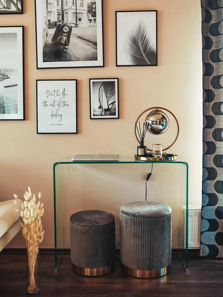 Glass Console Table Transparent KENDALL