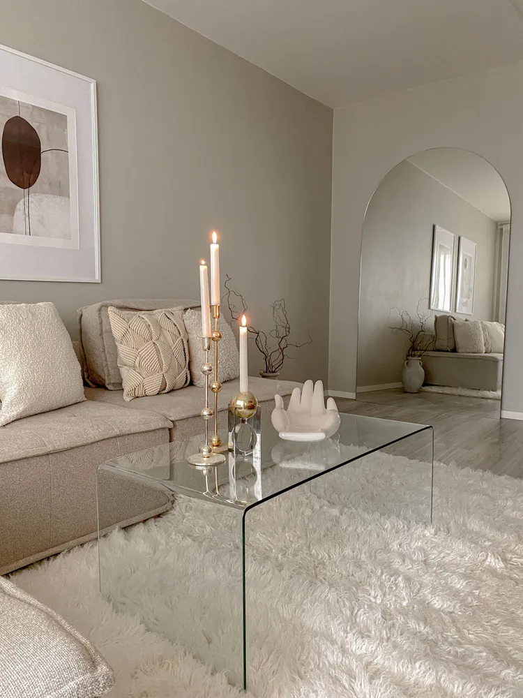 Glass Console Table Transparent KENDALL