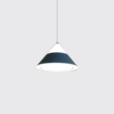 Lampada sospensione nordica 4 luci metallo con paralume cono nero/grigio/marrone per sala da pranzo